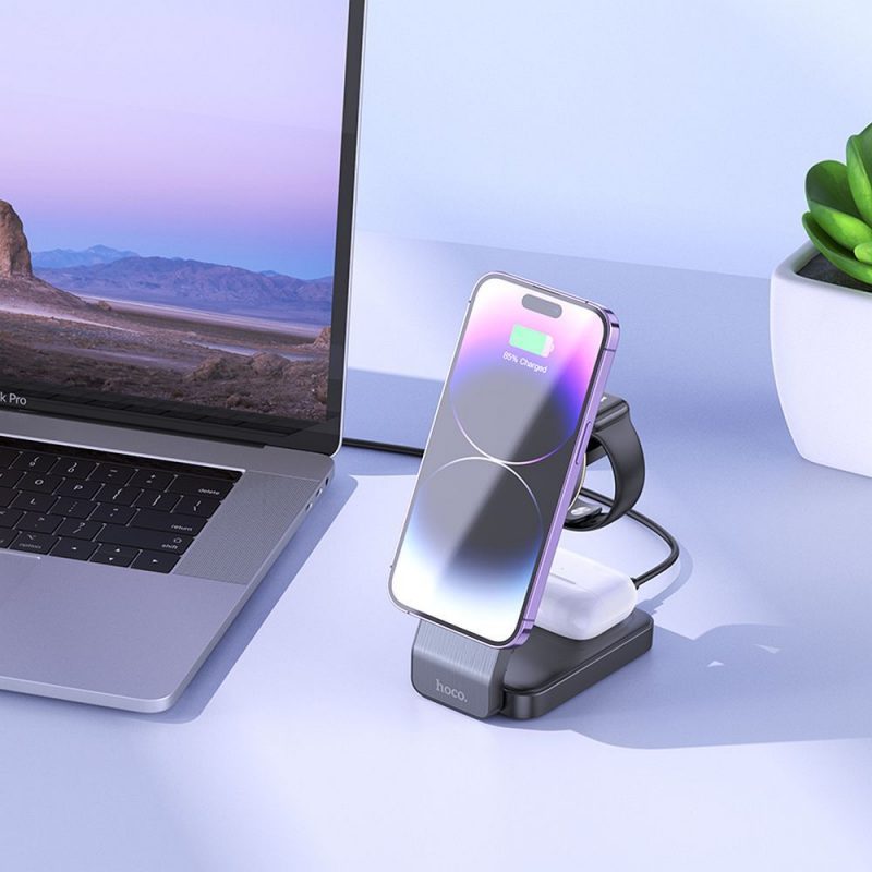 caricatore wireless 3 in 1