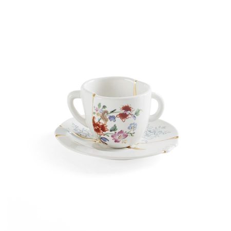 Tazzina da caffè con piattino Kintsugi by Seletti