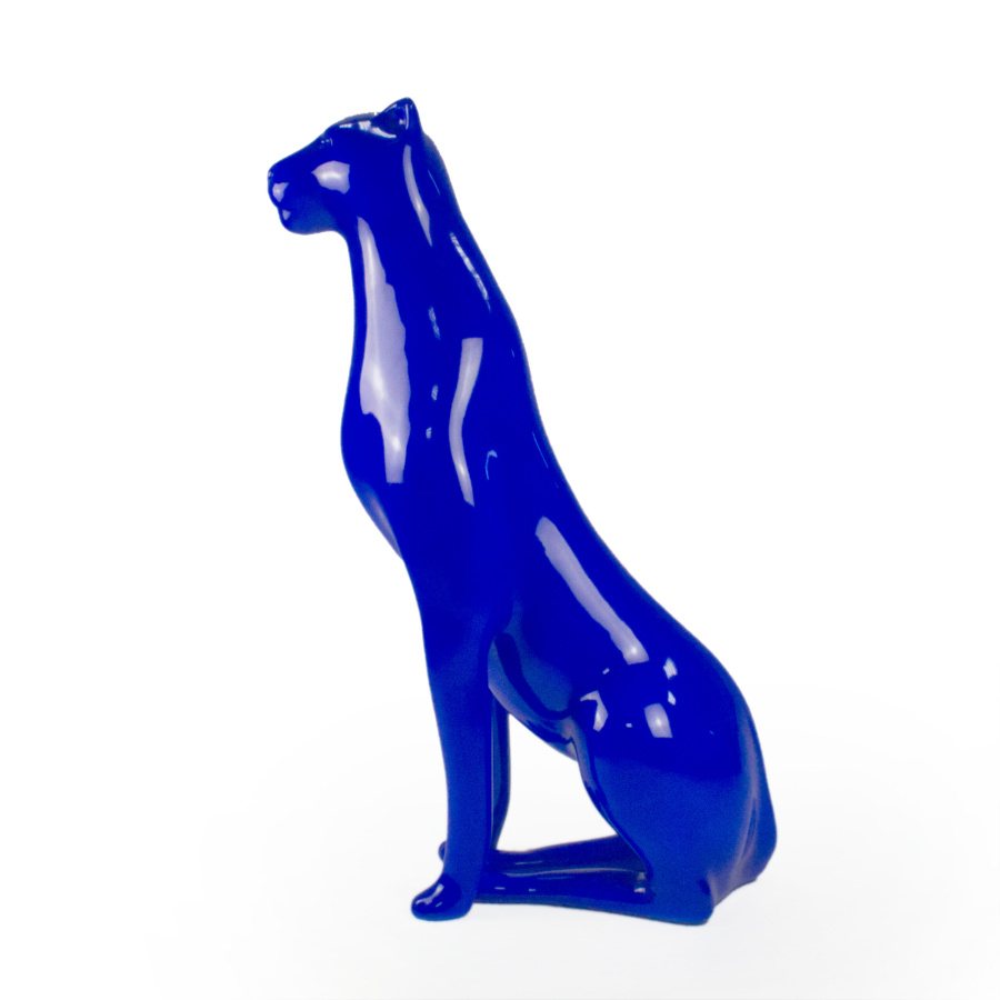 Kira pantera laccata blu