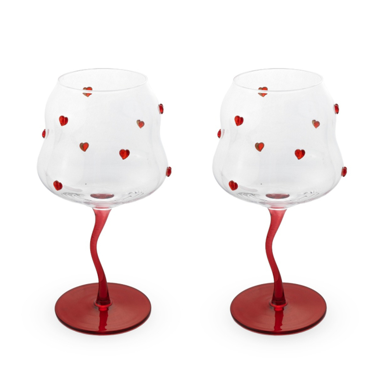 Set 2 calici cocktail con cuori WD Lifestyle – 450 ml