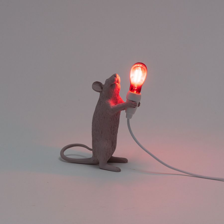 Mouse Lamp Step Love Edition Seletti accesa
