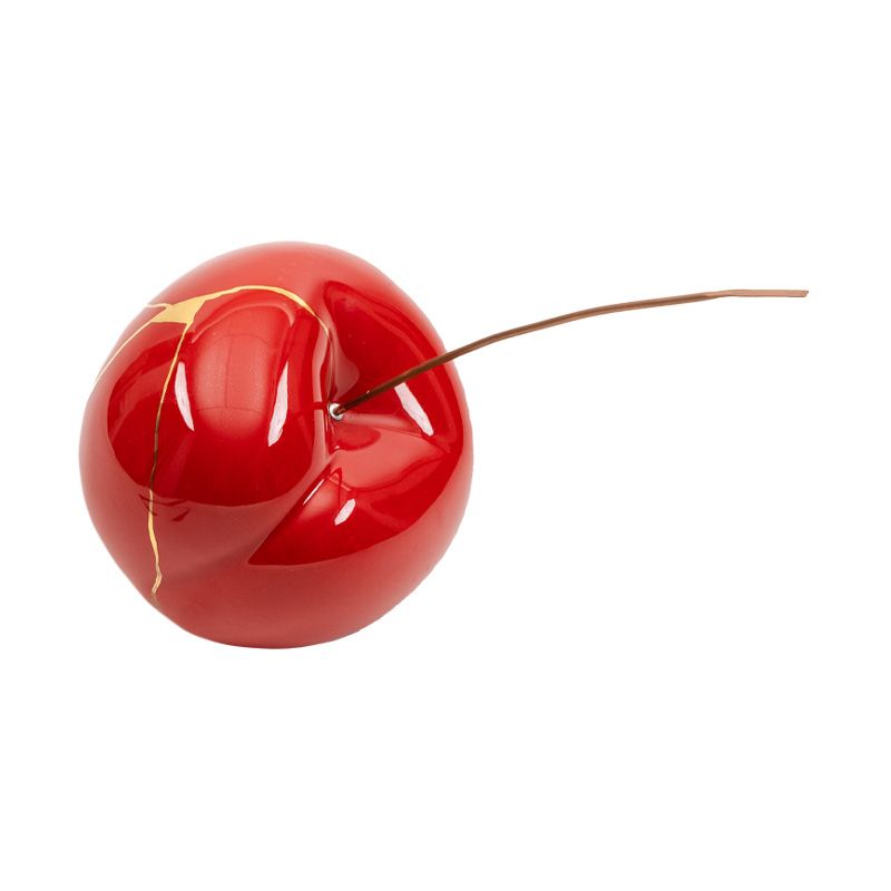 Gegia Kintsugi piccola Crescentini con crepe dorate