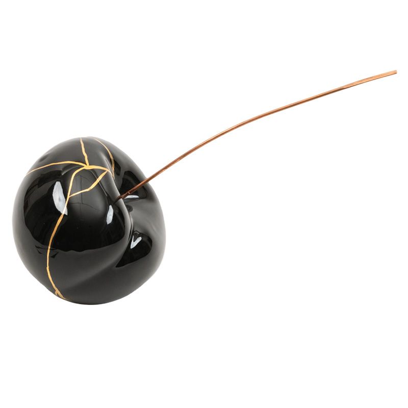 Gegia Kintsugi piccola Crescentini in ceramica con picciolo in rame