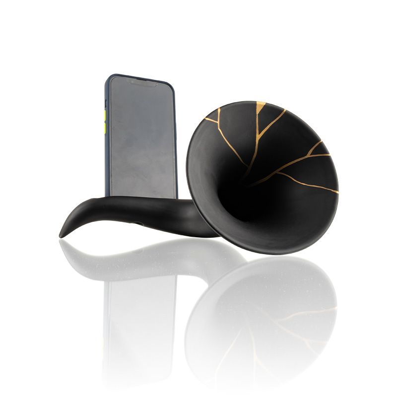 Scaramaz Kintsugi nero con dettagli oro