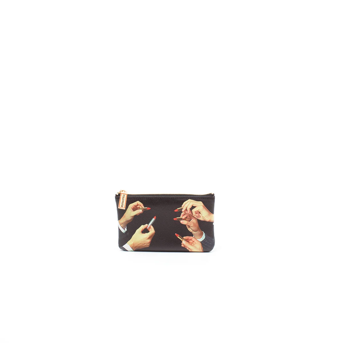 Pochette Piccola Lipsticks Nera "toiletpaper" Cm. 15,5x9,5 - Lipsticks Black – Seletti - vista principale
