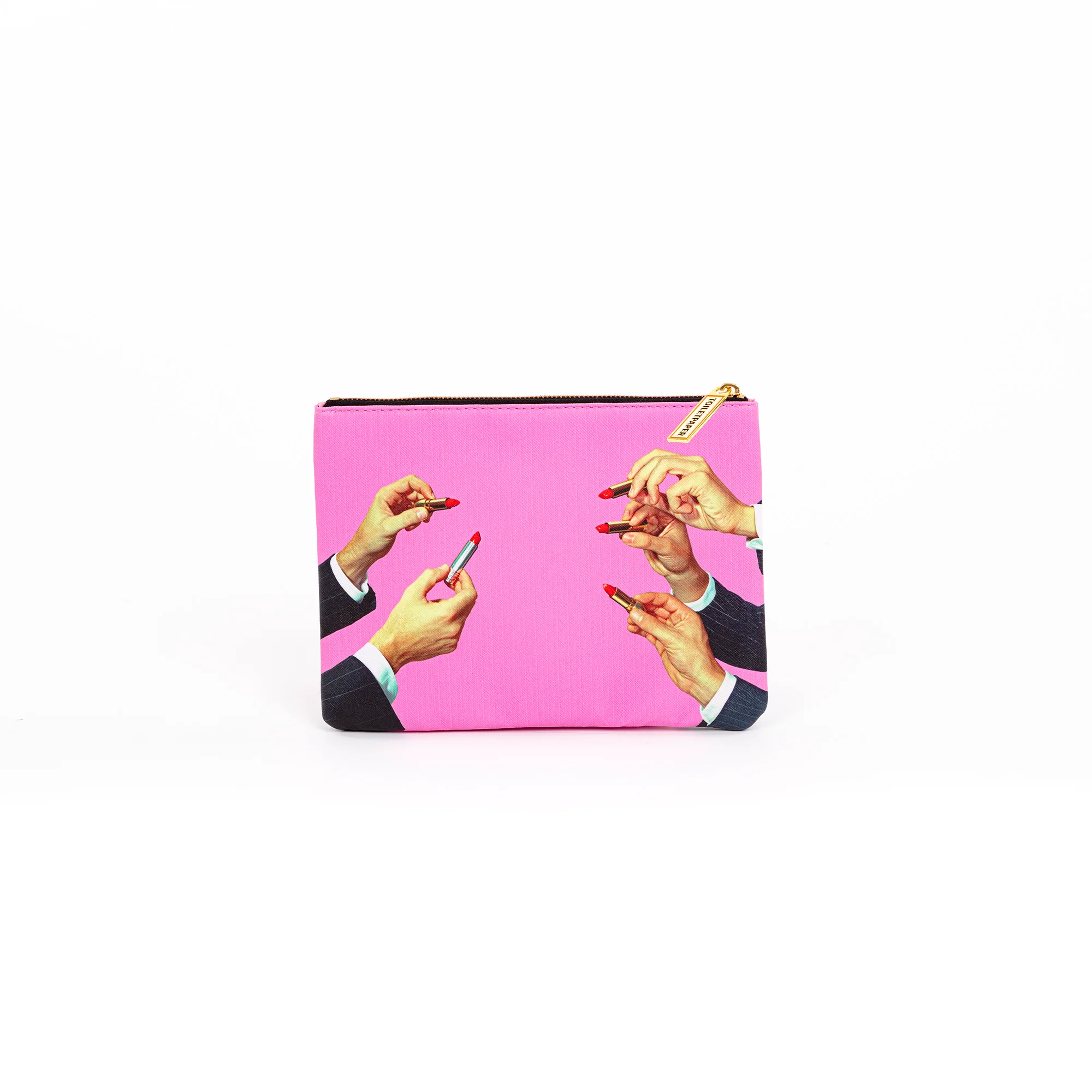 Pochette Media Lipsticks Rosa "toiletpaper" Cm. 21x15,5 - Lipsticks Pink – Seletti - vista principale