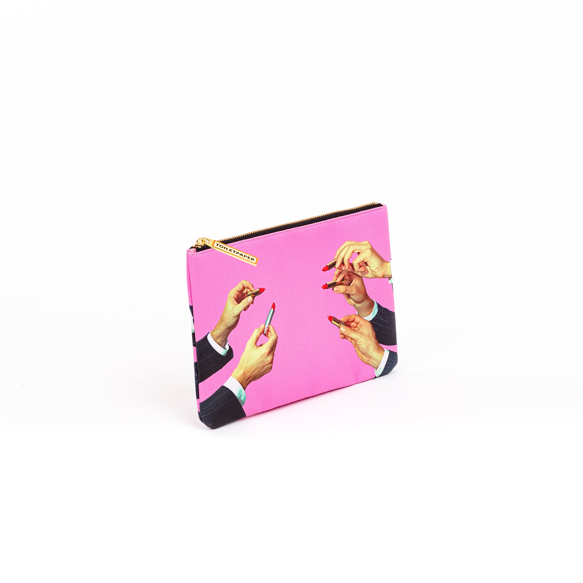 Pochette Media Lipsticks Rosa "toiletpaper" Cm. 21x15,5 - Lipsticks Pink – Seletti - vista prodotto 2