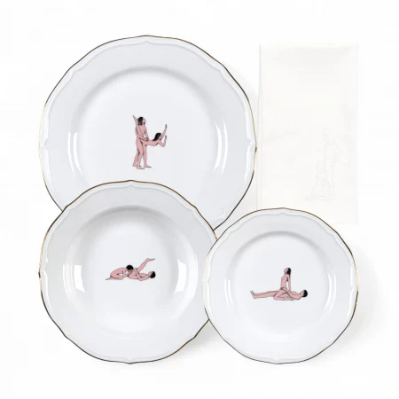 Set 3 Piatti “seikantai5271+ Tovagliolo in Lino Elongated – Seletti - vista principale