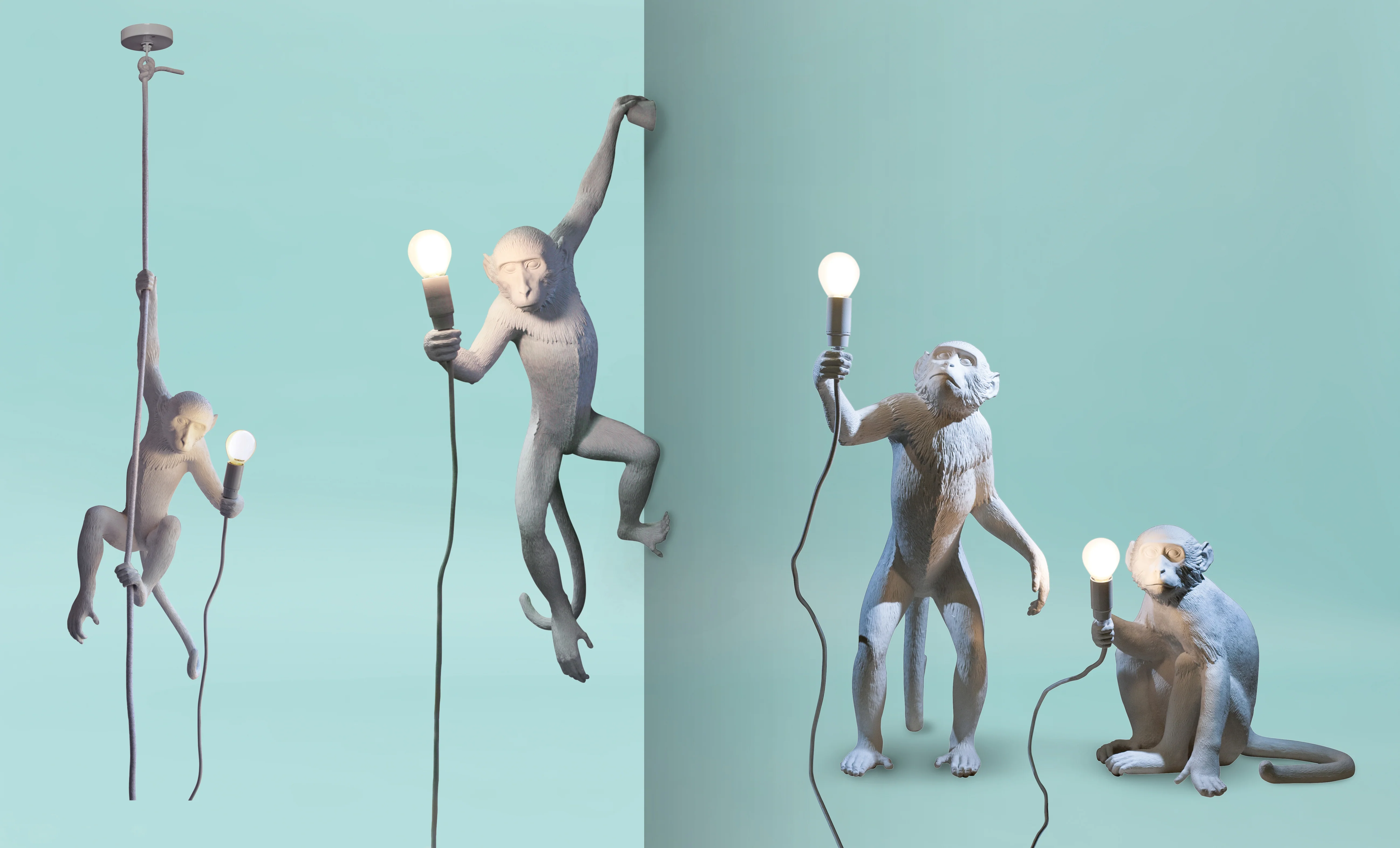 Lampada Monkey Lamp The Monkey Hanging Version Right 01 – Seletti - vista prodotto 2