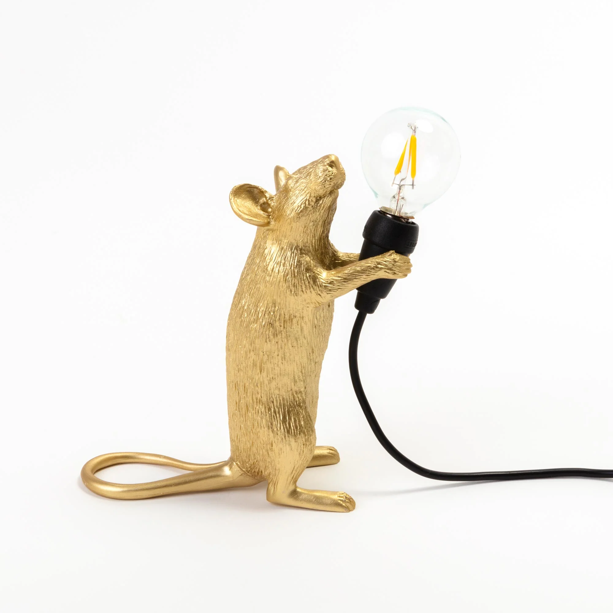 Mouse Lamp Gold Step in Piedi Usb – Seletti - vista principale