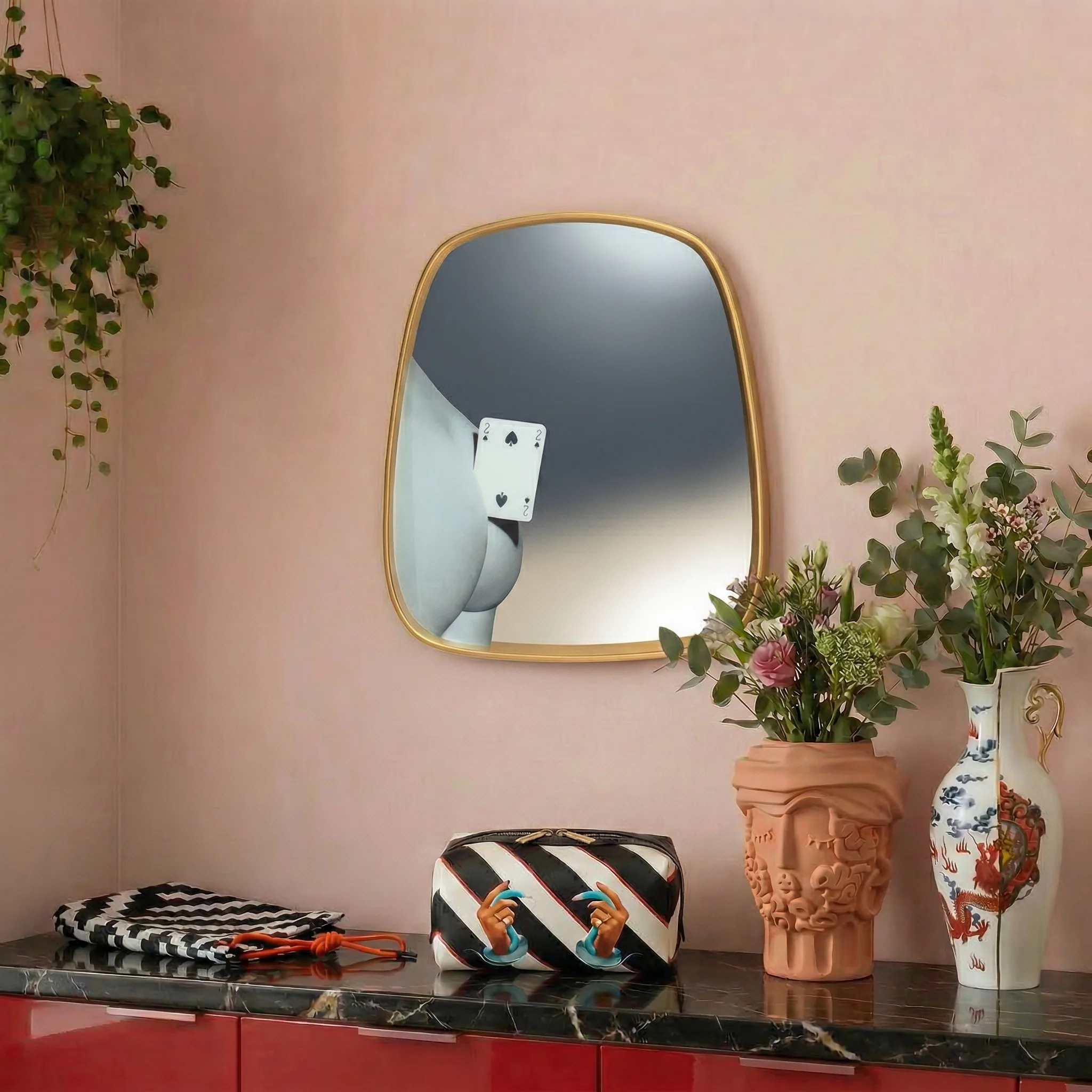Specchio Gold Frame Two of Spades – Seletti - vista prodotto 2