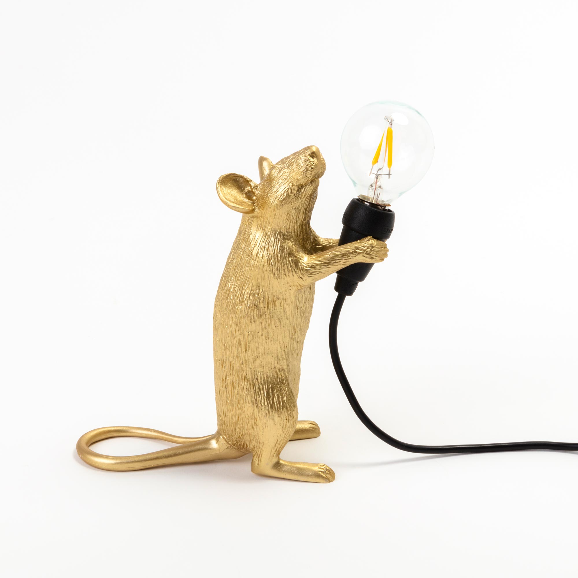 Mouse Lamp Gold Step in Piedi Usb – Seletti - vista principale