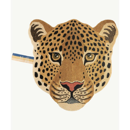 Himani Leopard Head Rug Large Doing Goods – vista frontale