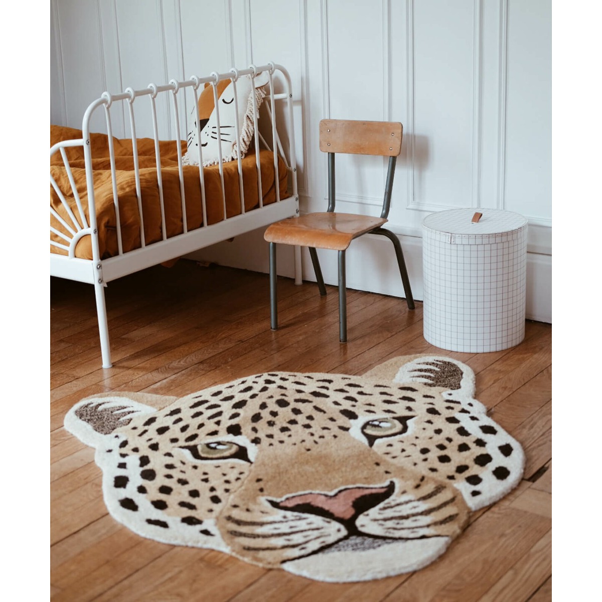 Himani Leopard Head Rug Large Doing Goods – dettaglio della lavorazione