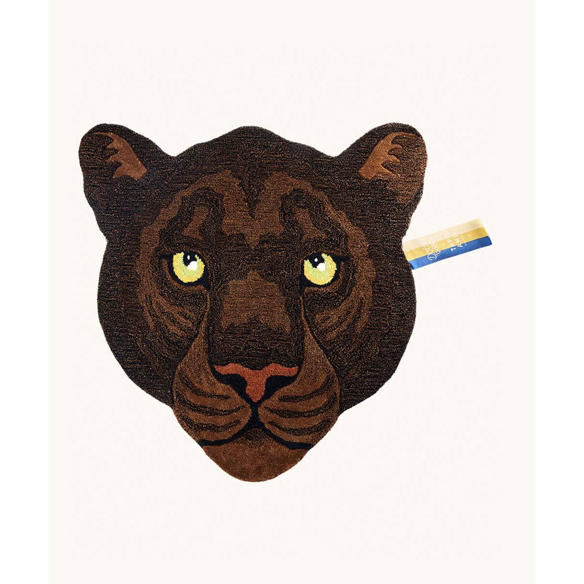 Nio Black Panther Head Rug Large Doing Goods – vista frontale