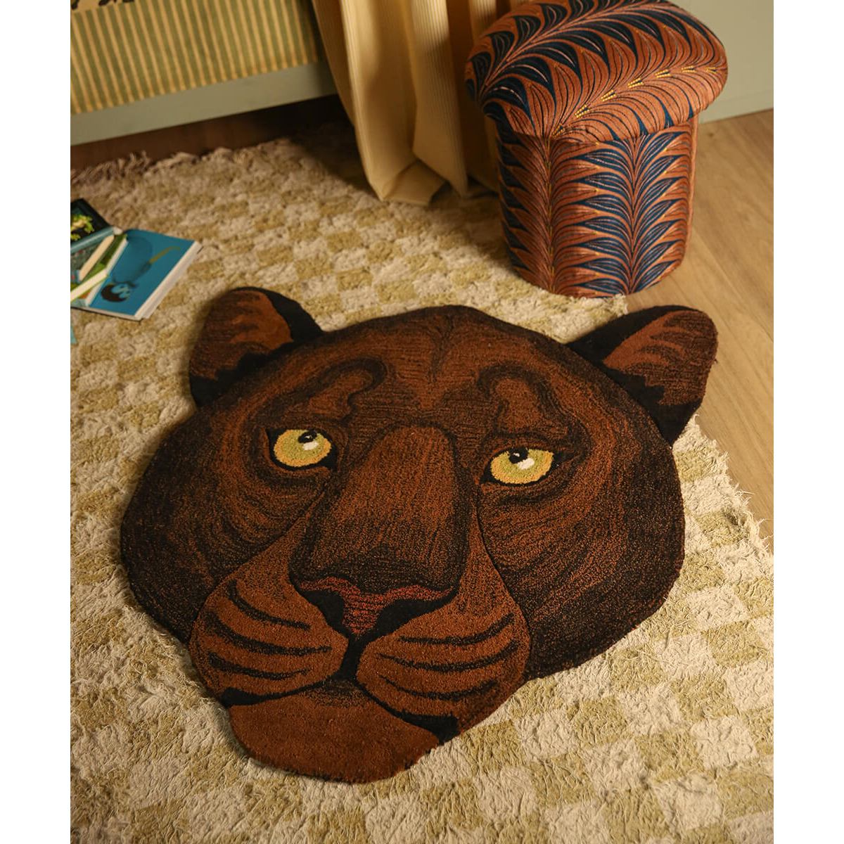 Nio Black Panther Head Rug Large Doing Goods – seconda ambientazione