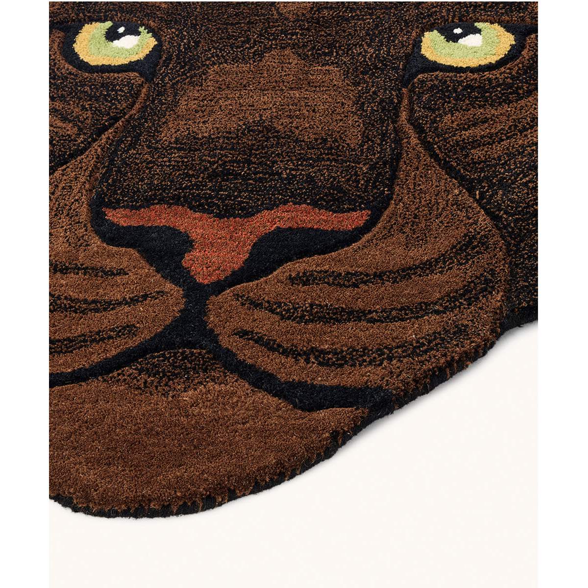 Nio Black Panther Head Rug Large Doing Goods – dettaglio della lavorazione