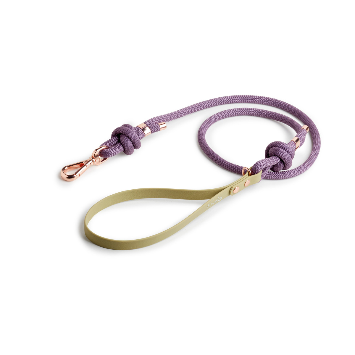 Guinzagli Twist Frido – 150 cm × 8 mm, colore Malva / Kaki
