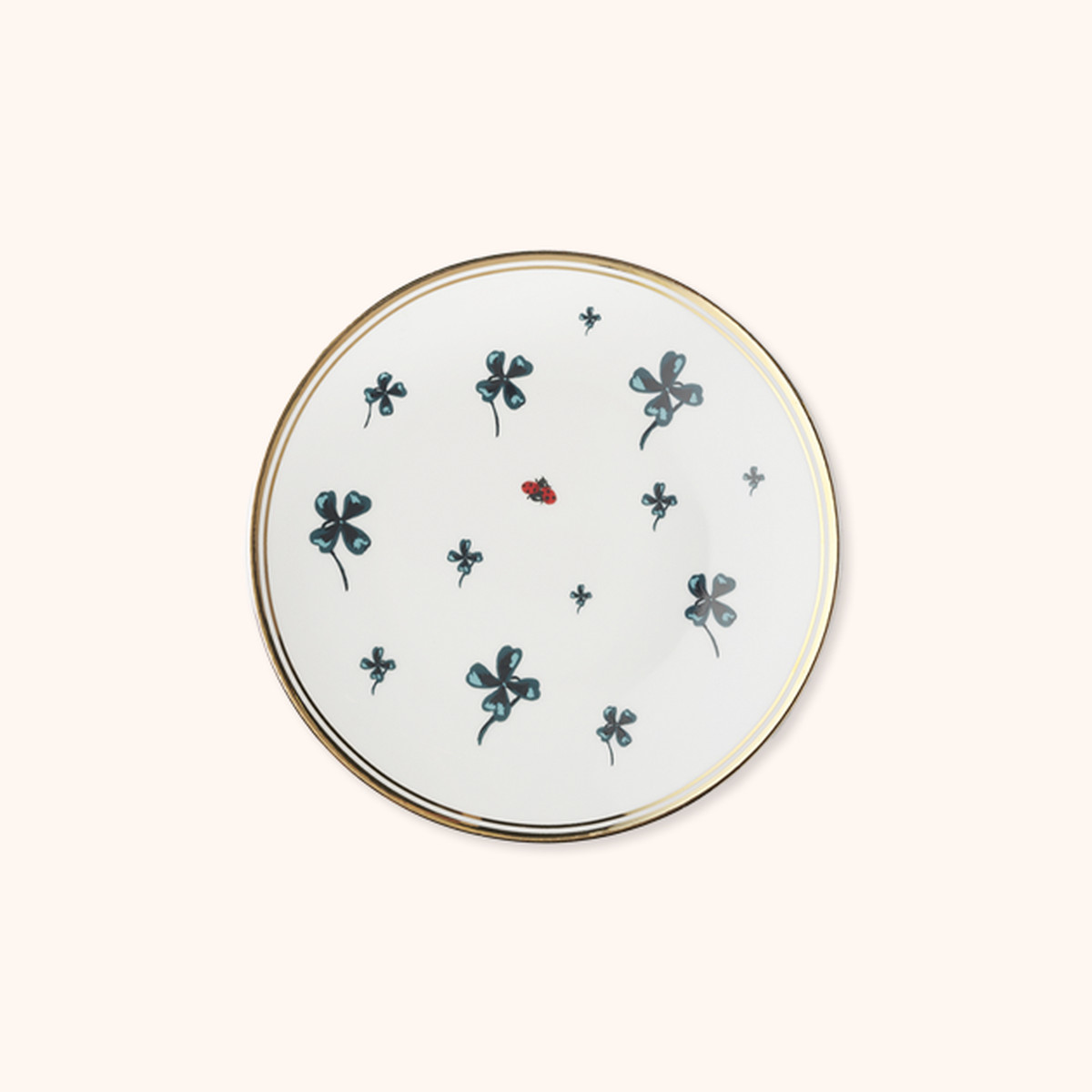 Piattino Quadrifoglio e Coccinella Bitossi Home
