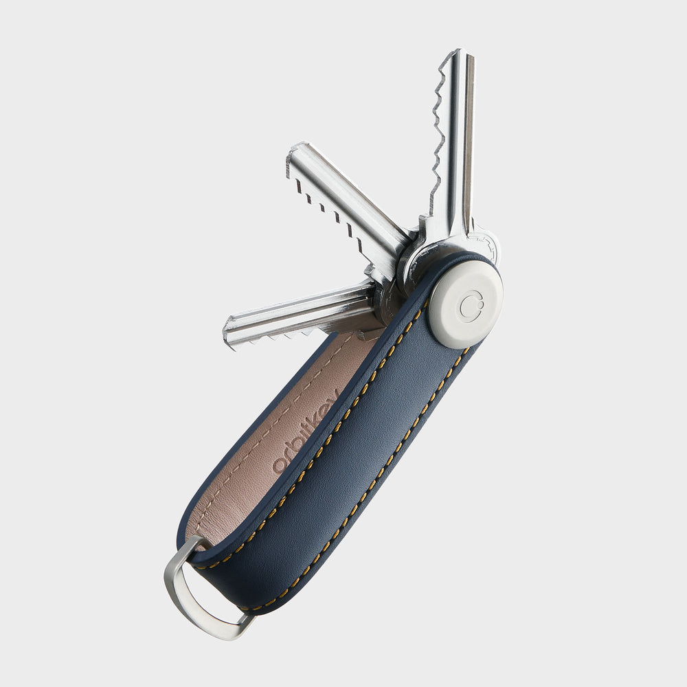 Orbitkey Leather Blu navy