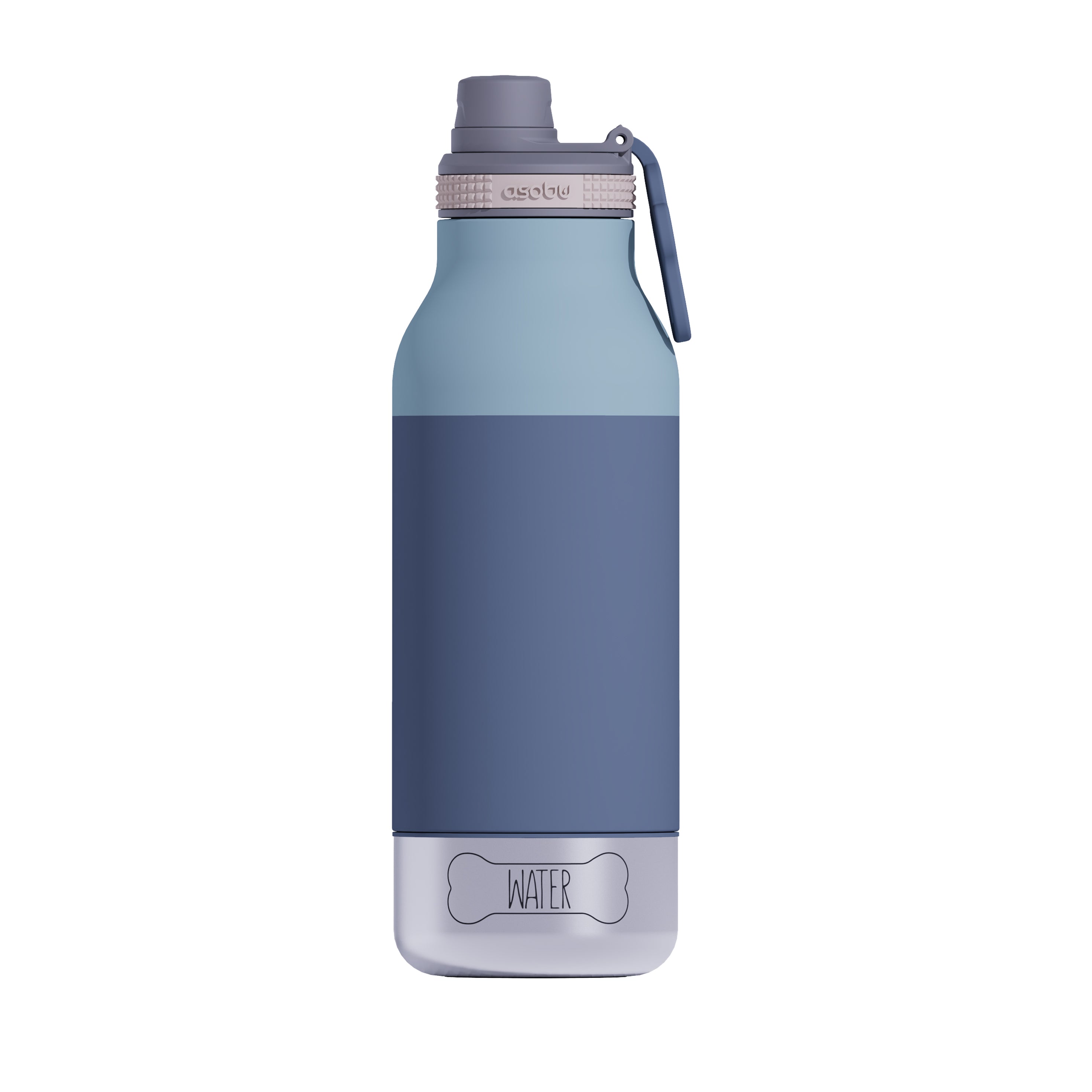 Borraccia Asobu Barky Bottle Pastel Blue con due ciotole removibili