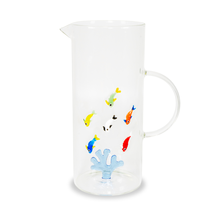Caraffa Corallo e Pesci WD Lifestyle in vetro borosilicato