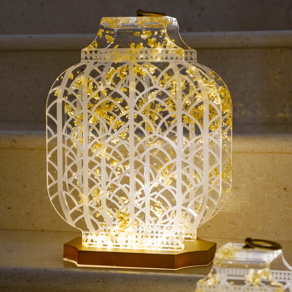 Lampada wireless Atena media oro Vesta Home – immagine 5