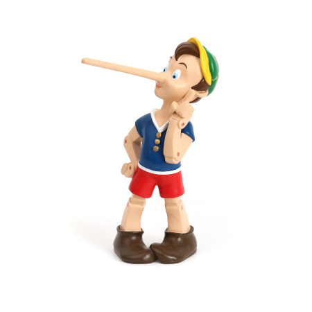 The Liar Seletti, lampada Pinocchio in resina colorata