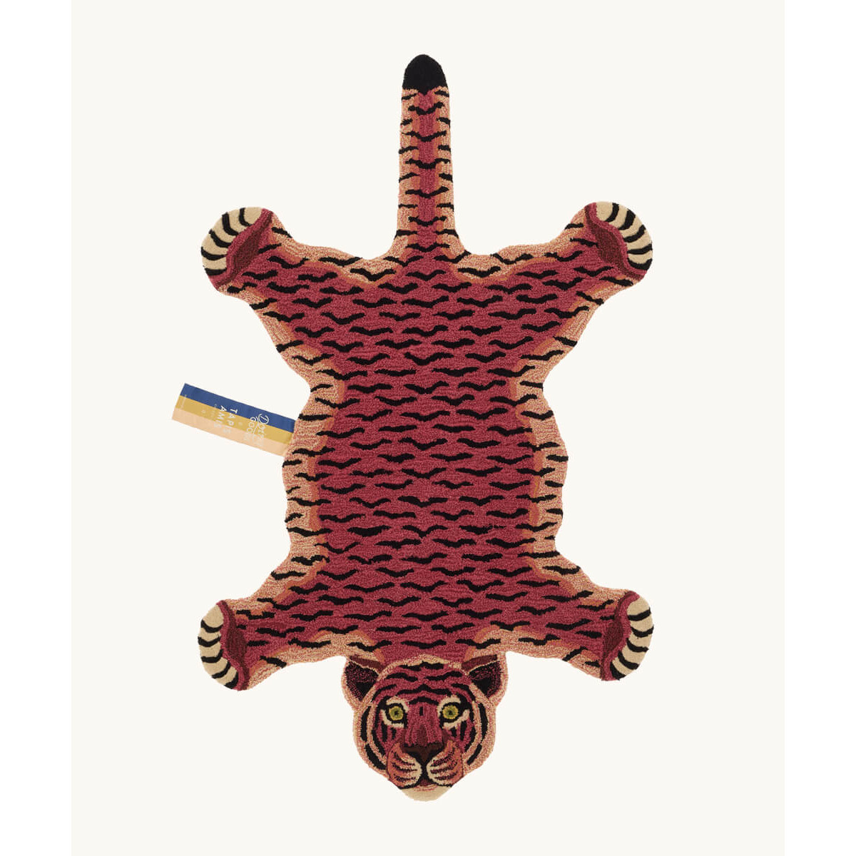 Tappeto tigre rossa Tula Wise Large Doing Goods, vista completa
