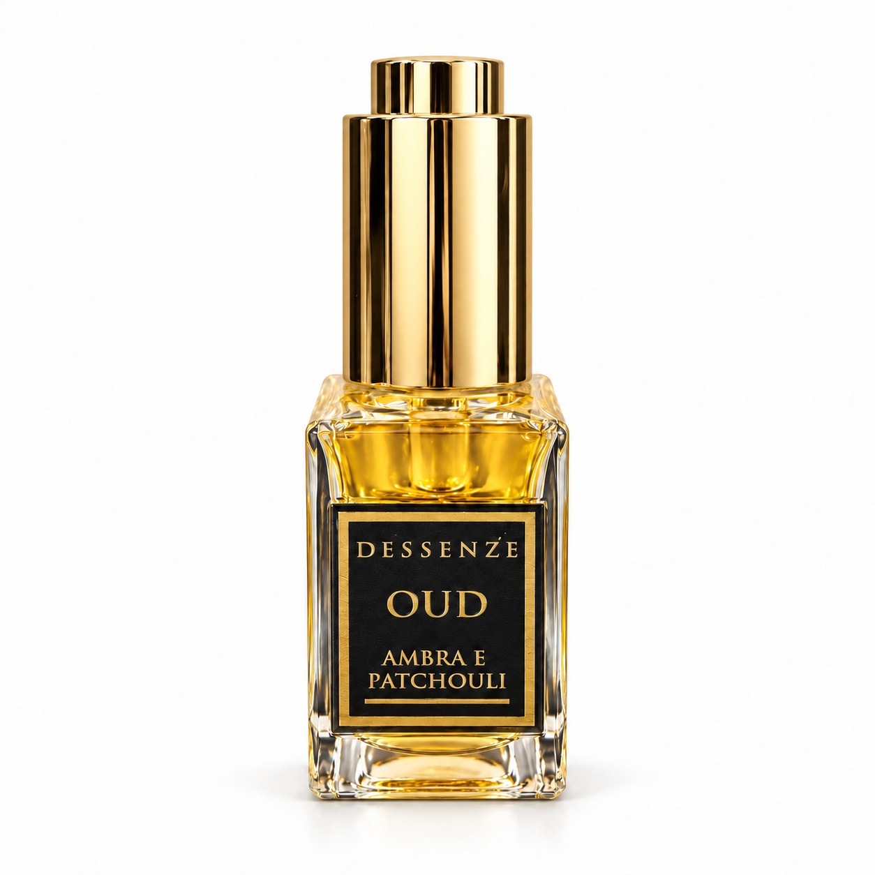 Essenza OUD Ambra e Patchouli Dessenze Lab 15 ml – flacone con tappo dorato